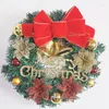 Fiori decorativi Ghirlanda di Natale per porte e finestre Decorazioni murali 2024 Ghirlanda Ornamento Decorazione domestica Guirnalda Navidad