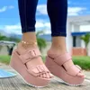 Sandals Summer Woman Fashion Wedges Platfrom Slippers Outdoor Casual Height Increase Muje Plus Size