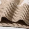 メンズセーター2023年秋冬2023年冬の暖かいセーターメンファッションニットプルオーバーハイエンドメンズプリント