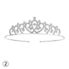 Kristall Tiara Kronen Prinzessin Silber Strass Stirnband Frauen Mädchen Elegante Haarschmuck Geburtstag Party Hochzeit Abschlussball Urlaub Glänzende Kopfbedeckungen