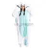 Thuis kleding Wit Dier Kigurumi Volwassenen Onesies Vrouwen Mannen Pyjama Halloween Kostuums Cosplay Jumpsuit Kerstcadeau x0902