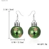 Charm Vintage Fashion Green Red Color Star Ball Christmas Earring Women's Resin Earring Popular Jewelry Christmas Day's Families Gifts T230727