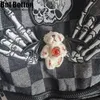 Schultaschen Männer Frauen Streetwear Rucksack große Kapazität Schädel Homestay Y2K vielseitige Mädchen Goth Punk Tasche Student Skelett Schultasche 230831