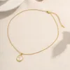 Pendant Necklaces Minority Luxury Beauties Round Shell Necklace 18K Gold Plated Stainless Girl's Jewelry Elegent Tarnishproof Chokers