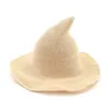 1 PCS Modern Halloween Witch Hat Woolen Women Lady Made من Sheep Wool Wool Wool Halloween Party Hat Hat Hat Sep02