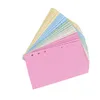 Páginas recarga de papel forrado a6 6 furos folhas soltas recarregáveis diários folha de cadernos para fichário planejador diário
