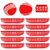 Piatti 10 pezzi Vassoio da scrivania Patatine Snack Cestino Contenitore Frutta Decorativo Catering Porta picnic Articoli vari in plastica