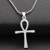 Colares de pingente 1 pcs aço inoxidável menina cruz bênção colar simples religião cristã jesus fé sorte presente jóias