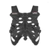 Herrenwesten PFNW Sommer Y2K Nischendesign Techwear Weste Mode Outdoor Konkave Form Bounce Body Skeleton 3D Tide Weste 12Z1221