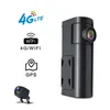 Car DVR K16 4G Hidden Dash Cam with Front and Rear Cam Car Video Recorder 24H Parking WiFi Remote Live Monitor GPS Position DVR Box