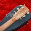 41 Inches Solid Cedar D Type Acoustic Guitar Abalone Rosewood Back and Sides Guitarra