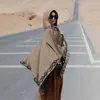 Scarves Women's Winter Capes Female Scarf Pareos Long Cardigan Shawls Women with Hat Luxury Cardigans Poncho Wrap Coats Designer S1vccr