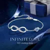 CDE Infinity Heart shaped Symbol Pendant Chain Bracelet Womens9 25S terlingS ilverS tainlessS teelA djustableA nniversaryJ ewelryB irthdayG iftf orW omensWi fean