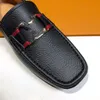 12 Model Designer italienska äkta läder Men Casual Shoes Luxury Brand Herr Loafers Moccasins Soft Breatble Slip On Boat Shoes Plus Size 38-46