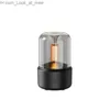Nawilżacze Nowe światło świec dyfuzor przenośny 120 ml USB powietrza nawilżające olejku eteryczne Cool Mist Maker z LED nocnym światłem Q230901