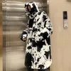 Женские траншевые пальто 2023 зимние изделия из искусственного меха Женщины сгущенной коров