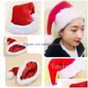 Party Hats Xmas Red Blue Green Black ADT Childrens Plush Christmas Hat Santa Claus Cap Juldekorationer T9I002122 Drop Delivery DH7XP