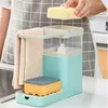 Liquid Soap Dispenser Detergent Press Box Drain Sink Towel Bar Sponge Storage Holder Multifunctional Rack Kitchen Organizer
