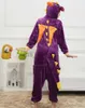 المنزل الملابس الأرجواني التنين Kigurumi بيجاماس onesies حيوان واحد بيجاما كاريكبور البالغة البالغين cosplay ملابس النوم الأنيمي