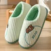 Pantofole Donna Uomo Inverno Caldo Pantofola pelosa Coppie Casa Cartoon Orso Scarpe da pavimento morbide Ragazze Ragazzi Camera da letto interna Peluche 230831