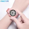 ساعة Wristwatches ساعة للنساء 42 مم حزام السيليكون 50M مقاوم للماء سبع ألوان دولة ساعة الرسغ