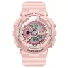 Нарученные часы Sdotter Женщины мужчины смотрят Sanda Top Pink Lover Watch часы Quatz светодиоды цифровой спорт запястья для вак