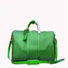 2023-mens 50cm large travel Genuine Leather Embossing luggage bag men totes Monograms handbag Green duffle Courrier Shoulder