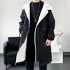 Men's Trench Coats 2023 Winter Coat Men Hooded Thick Fashion Windbreakers Casual Jackets Plus Size M-3XL