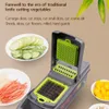 Frutas vegetais ferramentas cortador de legumes multifuncional slicer frutas descascador de batata cenoura ralador acessórios de cozinha cesta vegetal slicer 230831