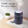 Humidifiers 300ML Humidifier Ultrasonic Aroma Diffuser Cool Mist Maker Air Humificador Purifier With Light For Car Home Humidifier Diffuser Q230901