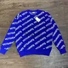 Men's Sweaters New Blue Pink Bla Crewne Sweatshirts Men Women 11 Allover VETEMENTS Knitted Sweater Loose Wi Tags J230901