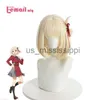 Cosplay Wigs Lemail парик Синтетические волосы аниме аниме Lycoris Recoil nishikigi Chisato Cosplay Wig 30 см Короткий светло -золотой теплостойкий парики x0901