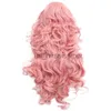 Cosplay perucas hairjoy cabelo sintético vocaloid luka peruca cosplay rosa vermelho encaracolado perucas com rabo de cavalo frete grátis x0901