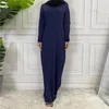 Ubranie etniczne Wszech-Match Muzułmańska sukienka dla kobiet na Bliskim Wschodzie Dubaj Abaya Kaftan Islamski femme arabski stały kolor vestidos
