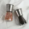 Moulin à sel et à poivre en acier inoxydable, moulin à sel de mer réglable en céramique, outils de cuisine FY5613 0901
