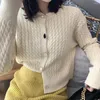 Kadın Örgüleri Giyim 2023 Koreli Versiyon Kısa Stil Mizaç Kızarmış Hamur Twist Sweater Örgü Koyan Trendi