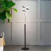 Floor Lamps Modern LED Strip Lamp Minimalist Bedroom Bedside Black White Lights Living Room Sofa Study Reading Fixtures