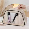 Custodie per borse per cosmetici Borsa grande a doppio strato per donna Custodia impermeabile per trucco Trasparente Separazione asciutta e bagnata Organizzatore portatile da toilette da viaggio 230831