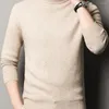 Pulls pour hommes à la mode hommes tricots pull tricoté élégant demi-col roulé pour l'automne hiver slim fit streetwear