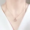 Pendant Necklaces YUN RUO Luxury Pave Zircon Necklace Rose Gold Color Fashion Titanium Steel Woman Jewelry Gift Never Fade Drop