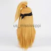 Cosplay Wigs Anime Akactuki Cosplay Wig Halloween Deidara Cosplay Wig for Men Women s Long Gold Wigs Hairpiece Costume Cosplay Prop x0901