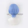 Cosplay peruk anime sk8 Infinity Langa cosplay peruk sk ljusblå kort peruk Heatresistant Fiber Hair Wig Cap Party Role Play Men x0901