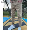 Men's Jeans Samlona 2023 European And American Style Fashion Sexy Casual Skinny Straight Light Blue Biker Hip Hop Denim Pants