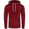 Men's Hoodies Fashion Sleeve Autumn And Winter Coat Top Solid Color Sweater Long Sleeved Casual Sports Hooded Warm All- Love Lemons