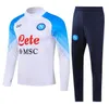 22 23 24 AE7 D10S Napoli jaqueta de treino camisa de futebol Zielinski 2023/2024 SSC Naple conjunto de zíper longo veste terno de treinamento uniforme Survetement