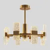 Chandeliers Nordic Design Gold Crystal Chandelier LED Foyer Lights AC110V 220v Lustre Cristal Bedroom Lamp