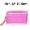 여성 패션 화장품 가방 핑크 레이저 메이크업 백 지퍼 화장 핸드