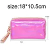 Femmes mode sac cosmétique rose laser maquillage sac fermeture éclair maquillage sac à main organisateur mallette de rangement pochettes toilette lavage beauté boîte ZZ