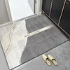 Tapetes simples porta de entrada de casa tapete de sapato resistente a manchas mudando tapete de entrada cinza
