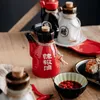 Ört Spice Tools Soy Sauce Bottle Vinegar Cruet Ceramic Japanese Vinegar Cruet Porcelain Oil Bottle Ceramic Vinegar Bottle Season Dispenser 230831